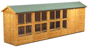 Power 20x4 Apex Combined Potting Shed with 6ft Storage Section